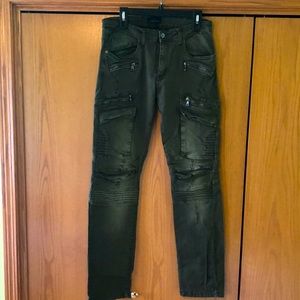 Men’s Decibel jeans khaki green size 34x34